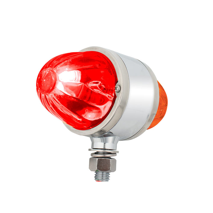 UltraBurst Chrome Double Face Glass Watermelon Light - Amber &amp; Red LED/Amber &amp; Red Lens