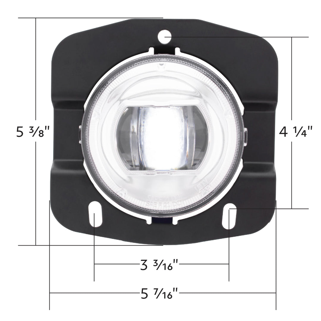 LED Fog Light For 2013-2022 Kenworth 1st Gen T680 - Competition Series - Chrome