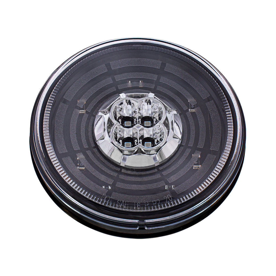 13 LED 4" Round Abyss Light (Turn Signal) - Amber LED/Clear Lens