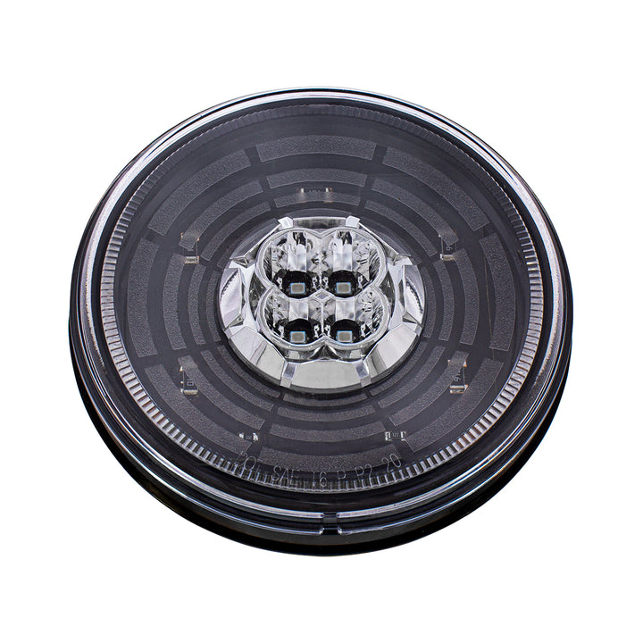 13 LED 4" Round Abyss Light (Turn Signal) - Amber LED/Clear Lens