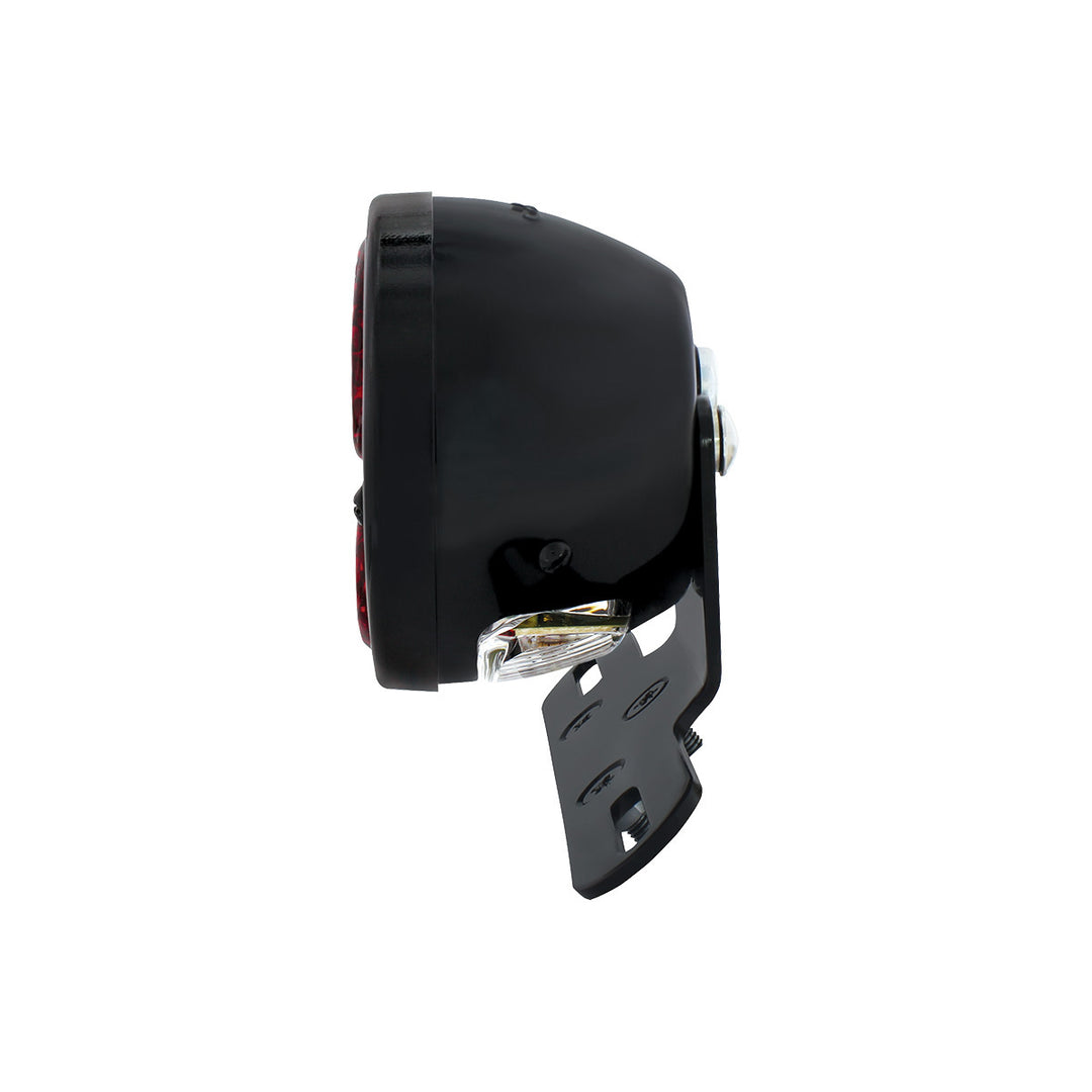 Black Motorcycle Rear Fender Mounting Bracket With 1928 LED "DUO Lamp" Tail Light