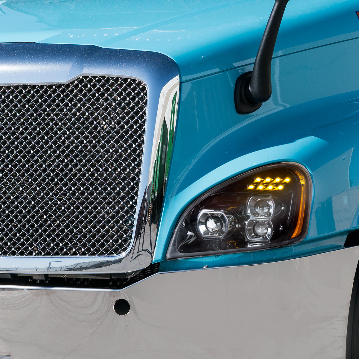 "Blackout" LED Headlight Set For 2008-2017 Freightliner Cascadia (Pair)