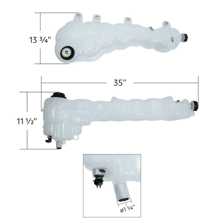 Pressurized Coolant Reservoir &amp; Coolant Level Sensor For 2018-2025 Freightliner Cascadia