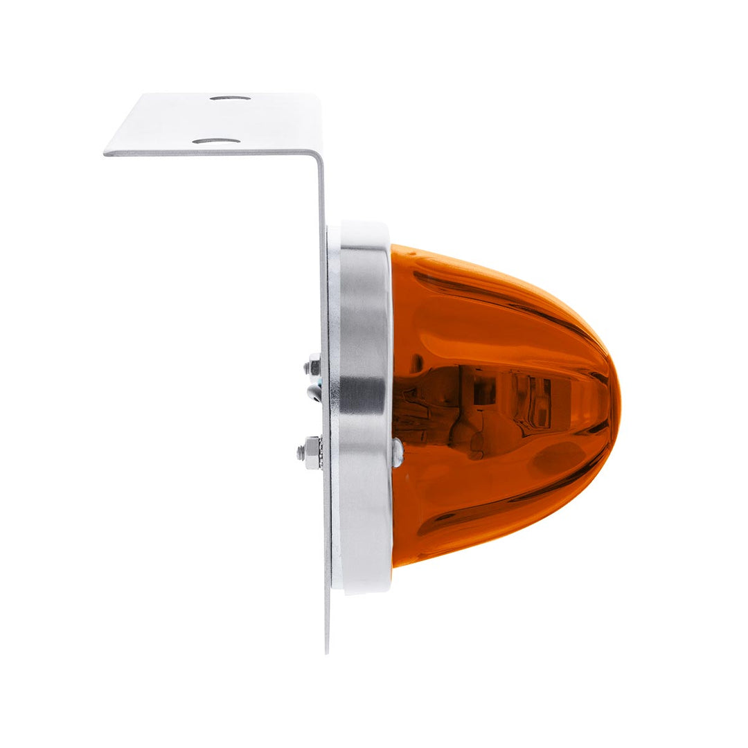 UltraBurst Glass Watermelon Light With Stainless Steel Light Bracket Kit - Amber LED/Dark Amber Lens