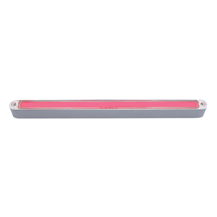 24 LED Dual Function 12" GloLight Bar With Bezel - Red LED/Clear Lens