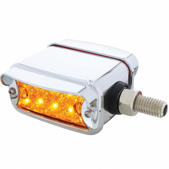 20 LED Dual Function Reflector Double Face Light W/Visor - Horizontal Mount - Amber &amp; Red LED/Amber &amp; Red Lens