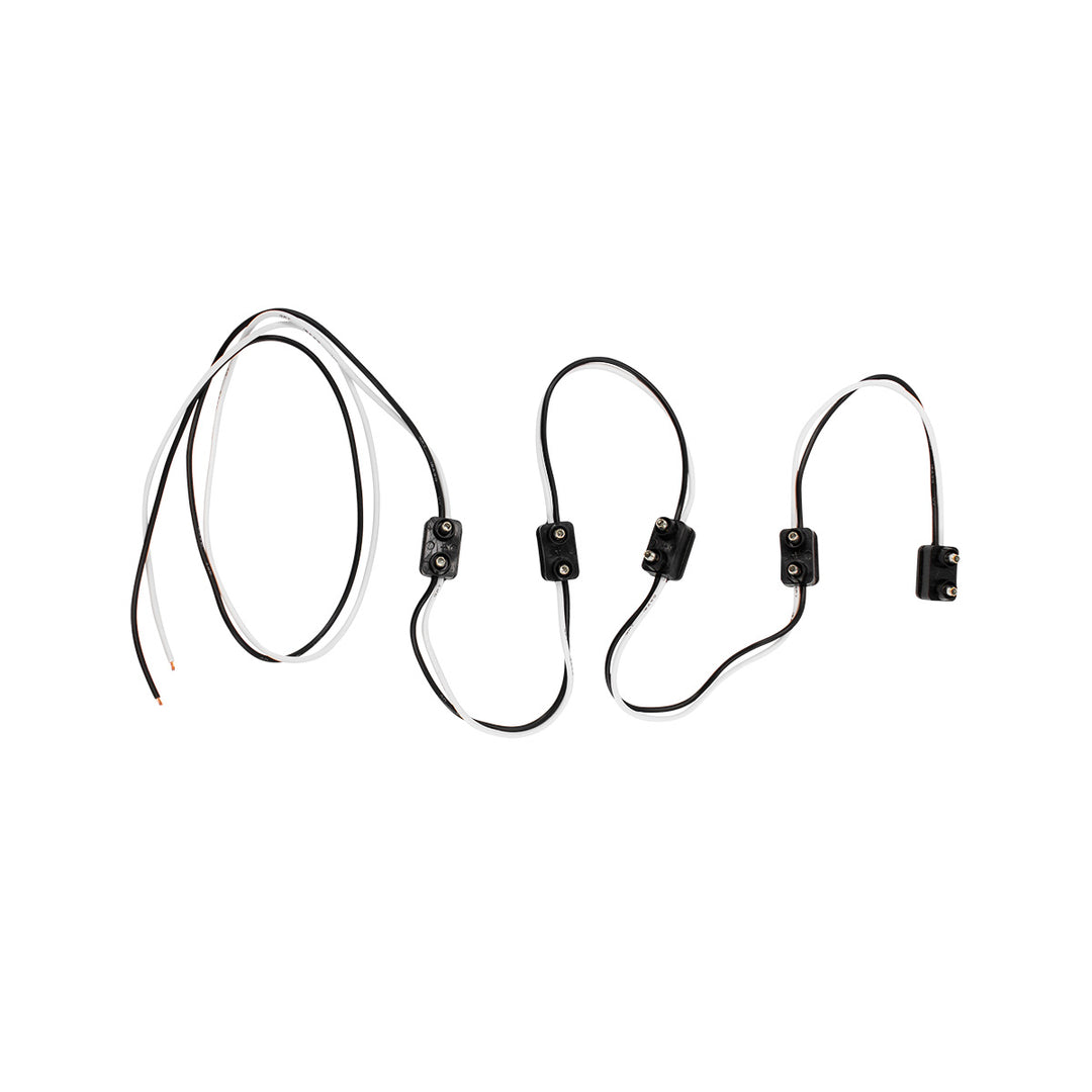 2 Prong Plug Wiring Harness With 5 Plugs &amp; 7" Lead (Bulk)