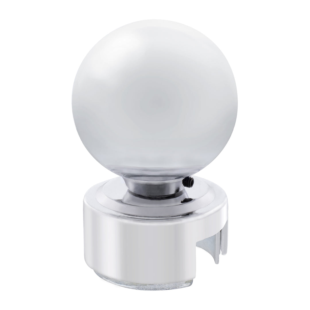 Ball Gearshift Knob With 13/15/18 Speed Adapter - Chrome