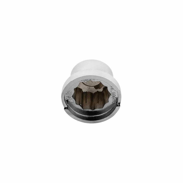 9/16" x 7/8" Chrome Plastic Pointed Nut Cover - Push-On