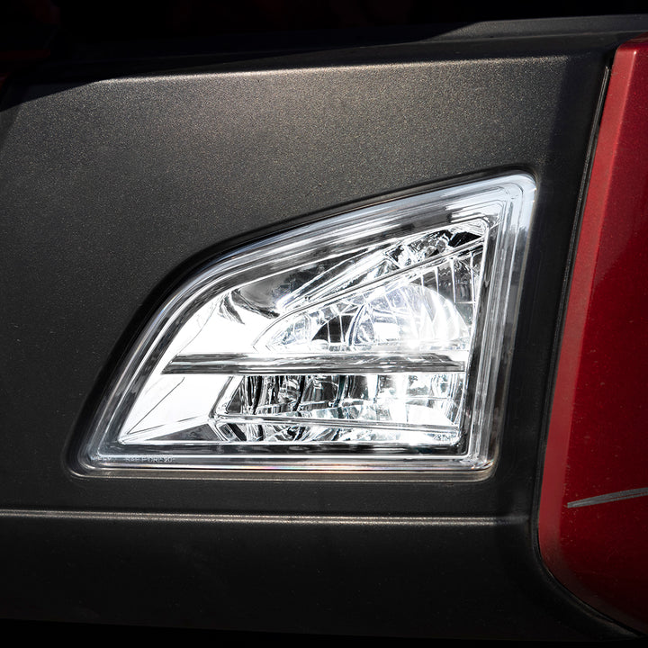Chrome LED Driving &amp; Fog Light For 2018-2024 Volvo VNL - Driver - Competition Series