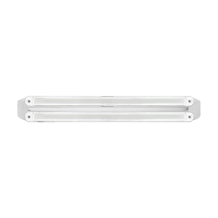 Dual 24 LED Dual Function 12" GloLight Bar With Bezel - Amber LED/Clear Lens