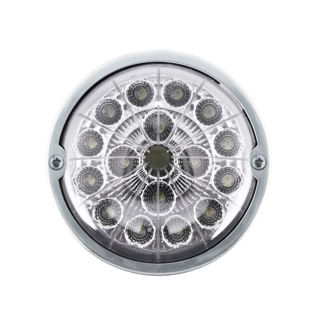 Double Fury 17 LED Dual Function Watermelon Torpedo Cab Light - Amber &amp; Green LED/Clear Lens