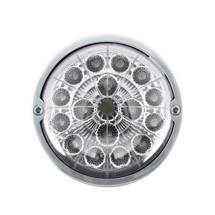 Double Fury 17 LED Dual Function Watermelon Torpedo Cab Light - Amber &amp; Green LED/Clear Lens