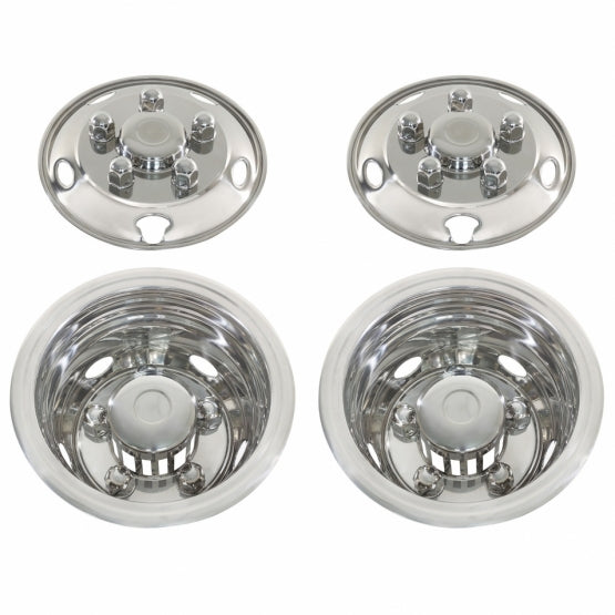 Stainless Toyota Coaster 16" Wheel Cover Set