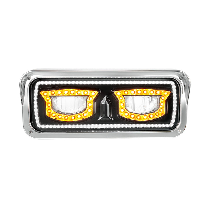 High Power Blackout LED Headlight With Turn Signal And Position Light - Driver