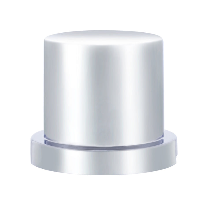 1-1/8" x 1-1/2" Chrome Plastic Flat Top Nut Cover - Push-On (Bulk)