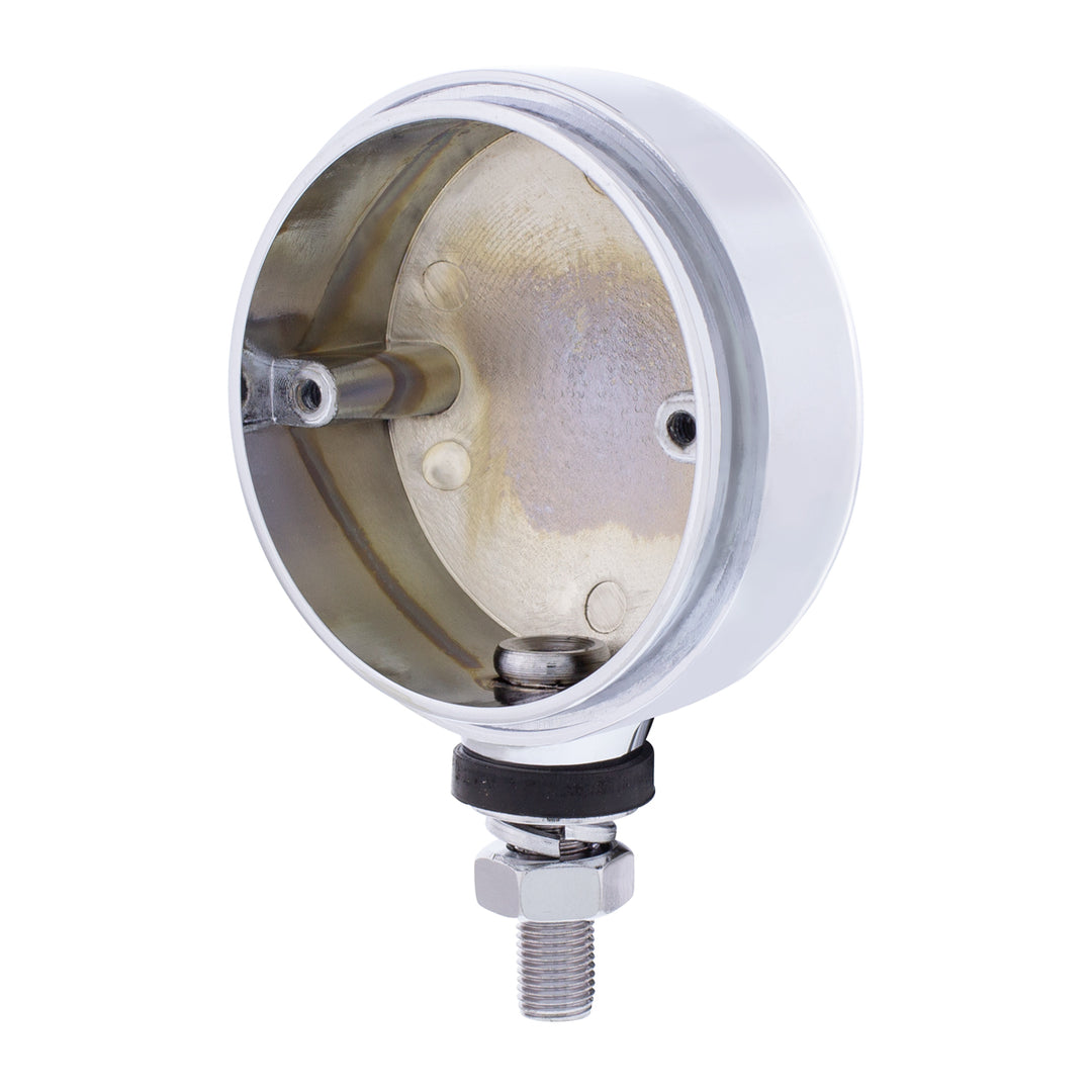 Chrome Die Cast 3" Single Face Light Housing Only for LED (Bulk)