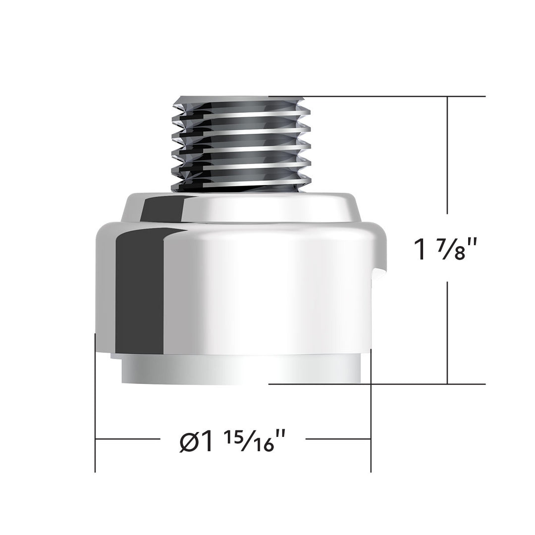 M30 x 3.5 Thread-On Gearshift Adapter W/LED Mount For Eaton - Fuller 13/15/18 Speed - Pearl White