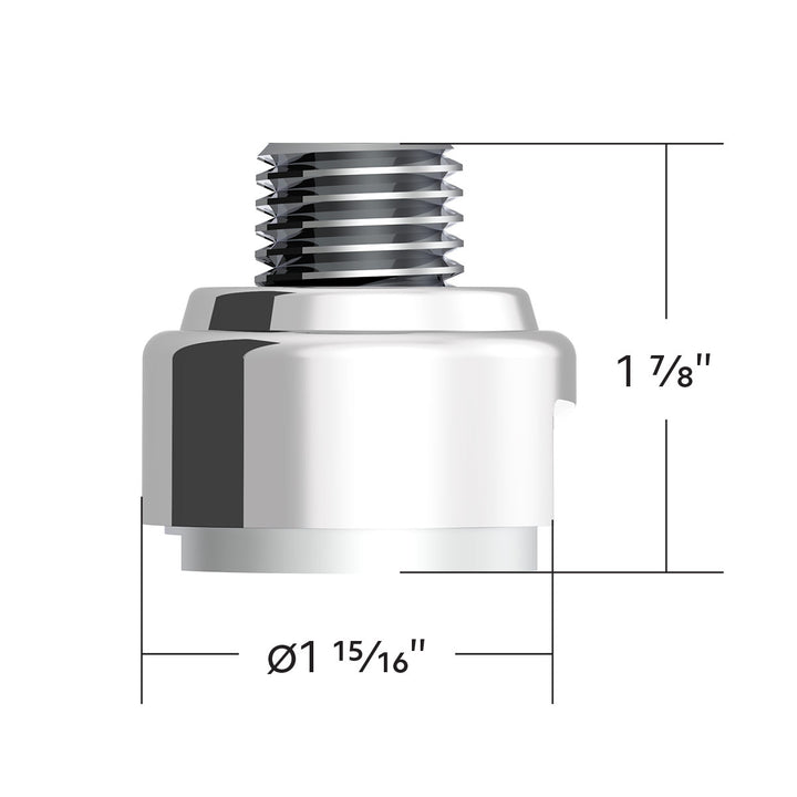 M30 x 3.5 Thread-On Gearshift Adapter W/LED Mount For Eaton - Fuller 13/15/18 Speed - Pearl White