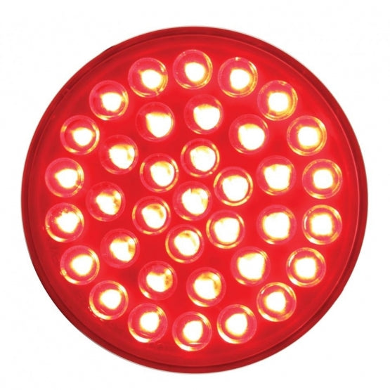 36 LED 4" Round Light (Stop, Turn &amp; Tail) - Red/Red Lens (Bulk)