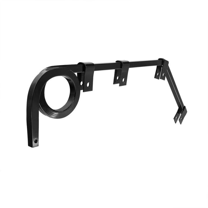 Black Angled Mud Flap Hangers With Mounting Hardware - 1 Coil (Pair)