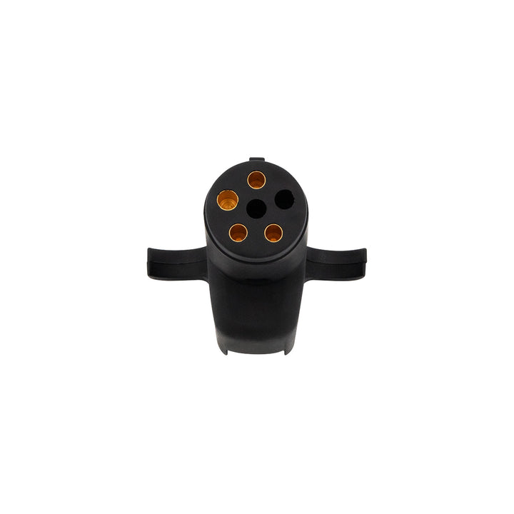 6 - Pole Round to 4 - Way Flat M/FM Trailer Plug Adapter, 1 Pc.