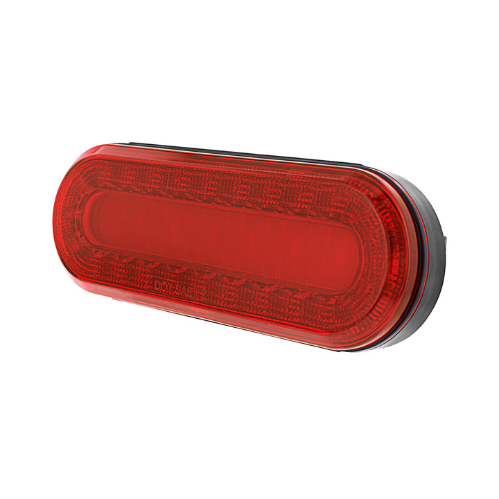 30 LED 6" Oval Lumos Light I - Series (Stop, Turn &amp; Tail) - Red LED/Red Lens