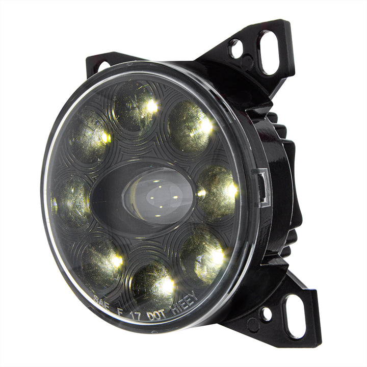 9 LED Projector Fog Light With LED Position Lights For Peterbilt 579/587 &amp; Kenworth T660 - Black