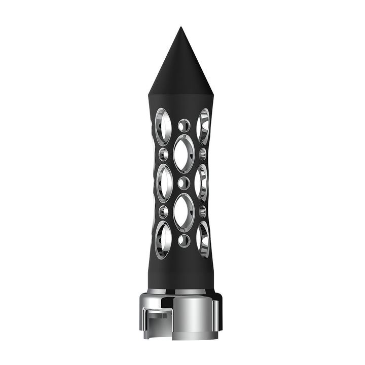 Thread-On Daytona Style Spike Gearshift Knob With LED 13/15/18 Speed Adapter - Black/Red LED