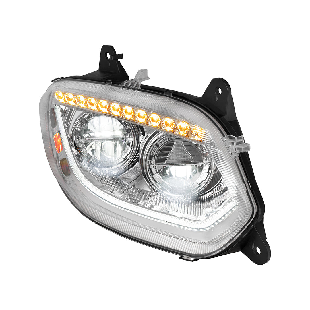 Chrome 86 LED Headlight For 2018-2025 International LT - Passenger