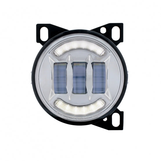 18 LED Fog Light With LED Light Bar For Peterbilt 579 (2012-2021) &amp; Kenworth T660 (2007-2017) - Chrome