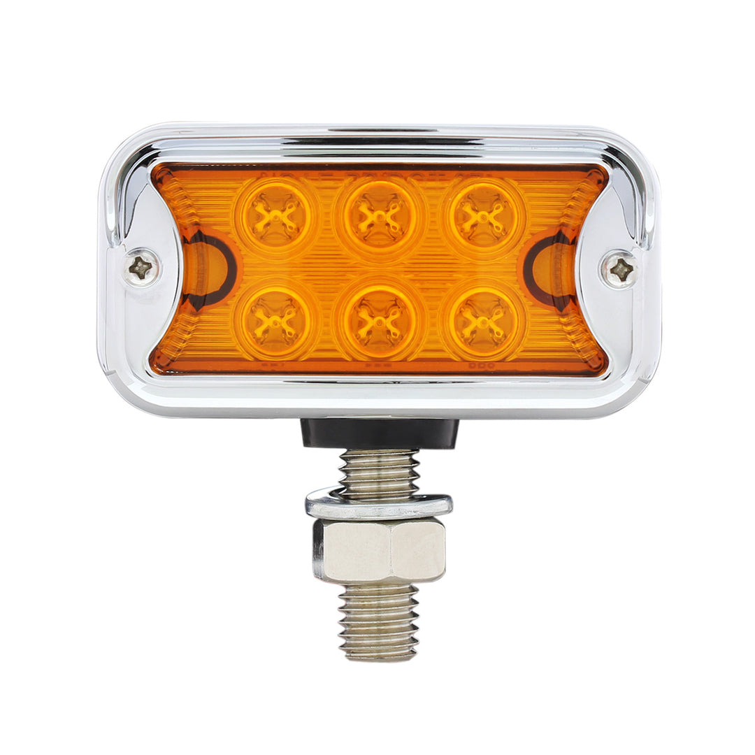 12 LED Dual Function Double Face Light W/Visor - T - Mount - Amber &amp; Red LED/Amber &amp; Red Lens