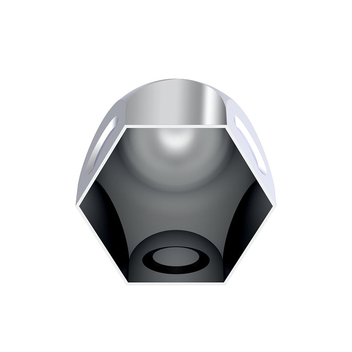 1-1/2" x 2" Chrome Steel Bullet Nut Covers (10-Pack)