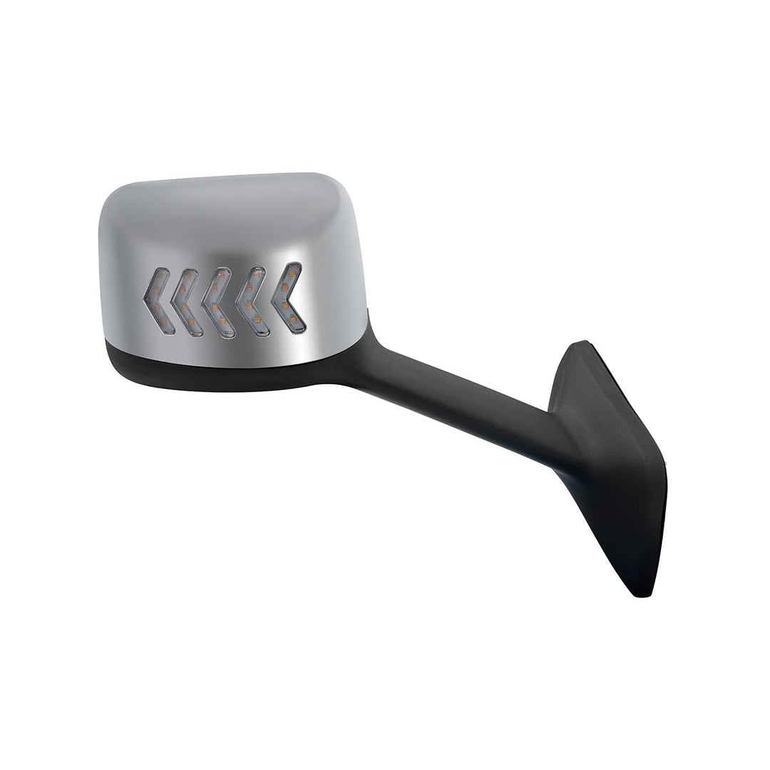 Chrome Plastic Hood Mirror Assembly With Sequential LED Turn Signals For 2018-2024 International LT - Passenger