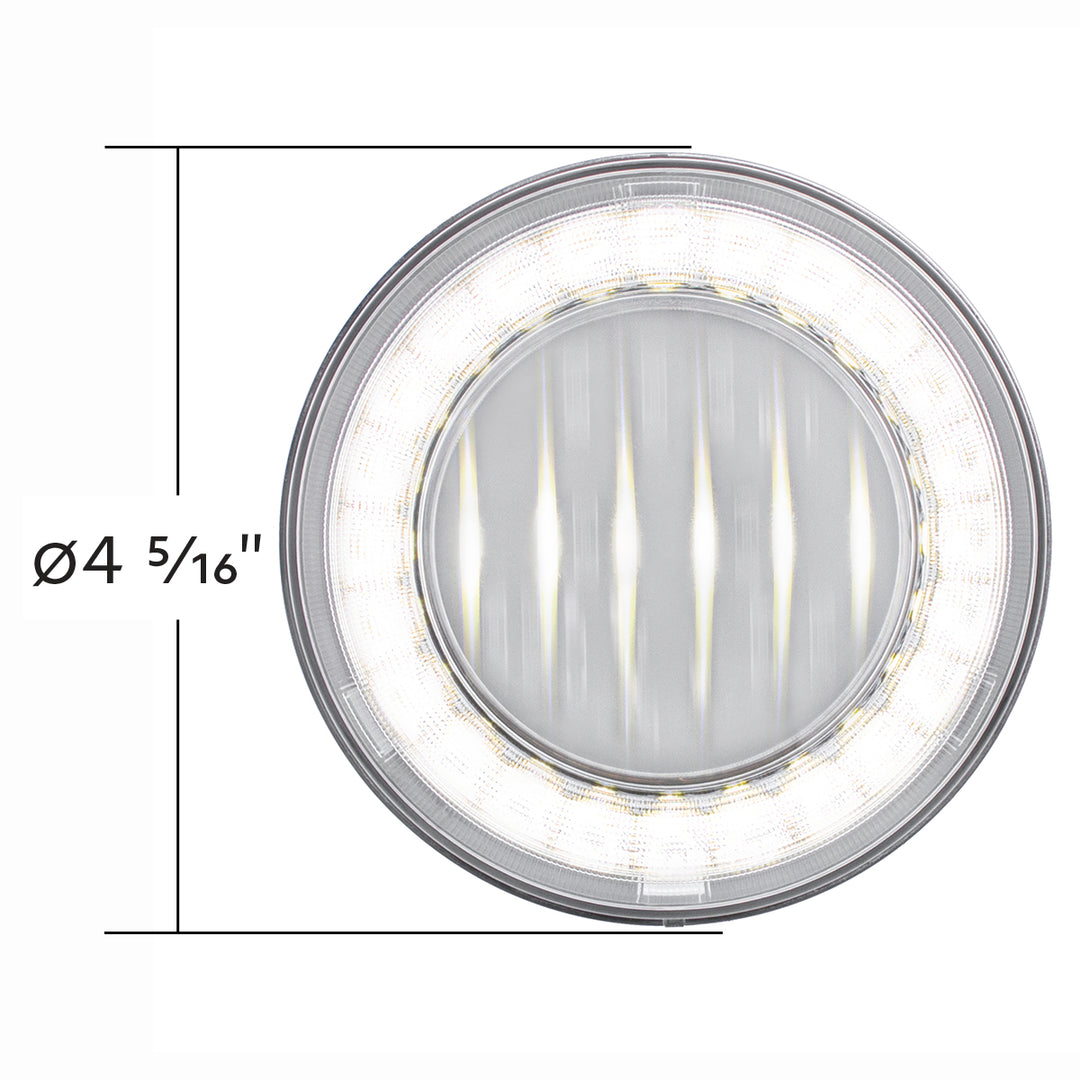 30 LED 4" Round Lumos Light I - Series (Back-Up) - White LED/Clear Lens