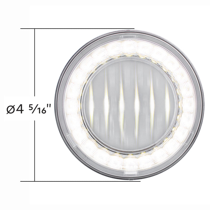 30 LED 4" Round Lumos Light I - Series (Back-Up) - White LED/Clear Lens