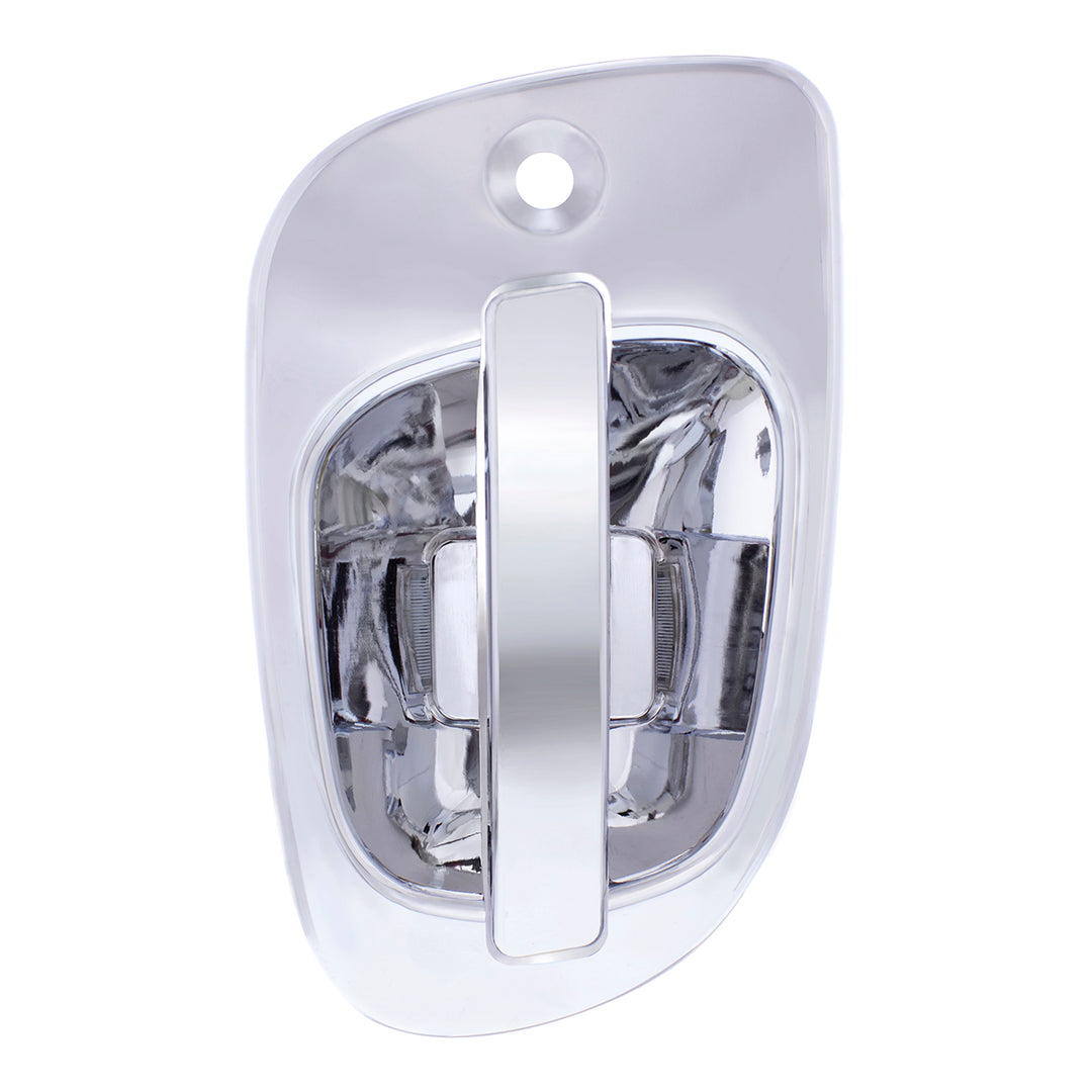 6 Blue LED Chrome Door Handle Cover for Freightliner - Driver