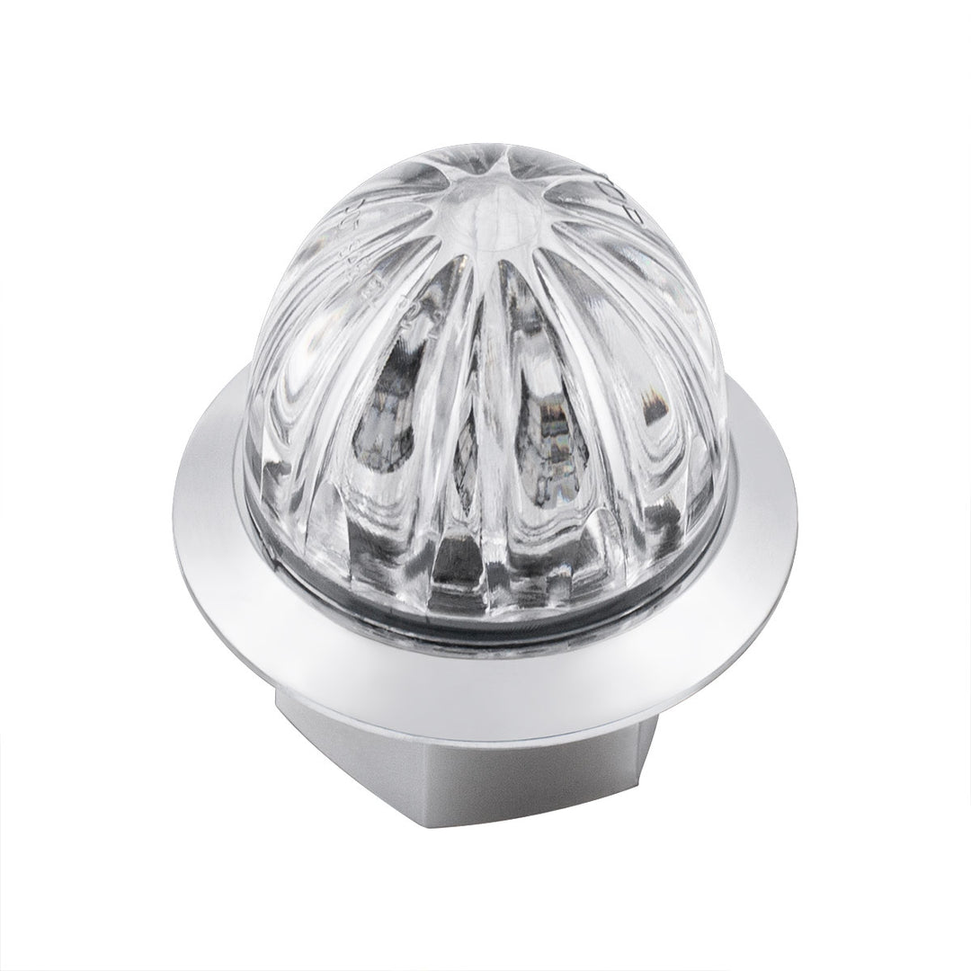 4 LED 1-1/8" Watermelon Double Fury Light With Clear Lens (Clearance/Marker) - Red &amp; Green LED
