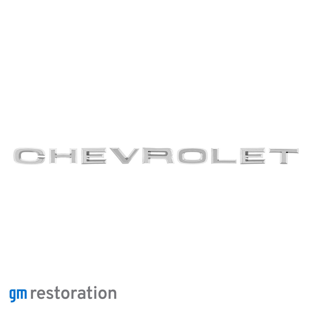 Chrome "CHEVROLET" Hood Letter Emblem Set For 1967-68 Chevy &amp; GMC Truck