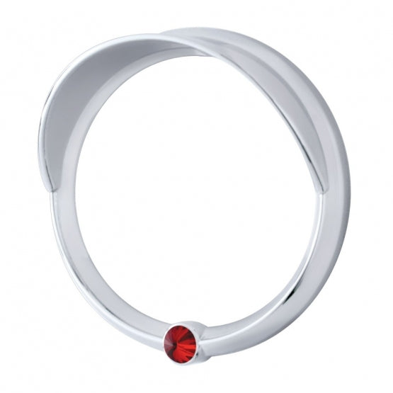 Signature Series Speed/Tachometer Gauge Bezel With Visor For Freightliner - Red Crystal