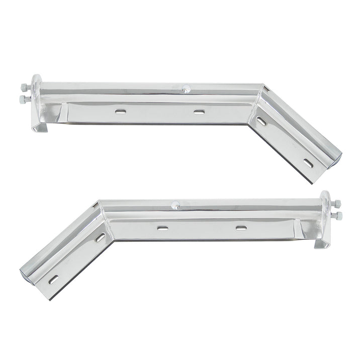 28" Chrome 45 - Degree Angled Mud Flap Hangers - 1-1/8" Bolt Pattern (Pair)