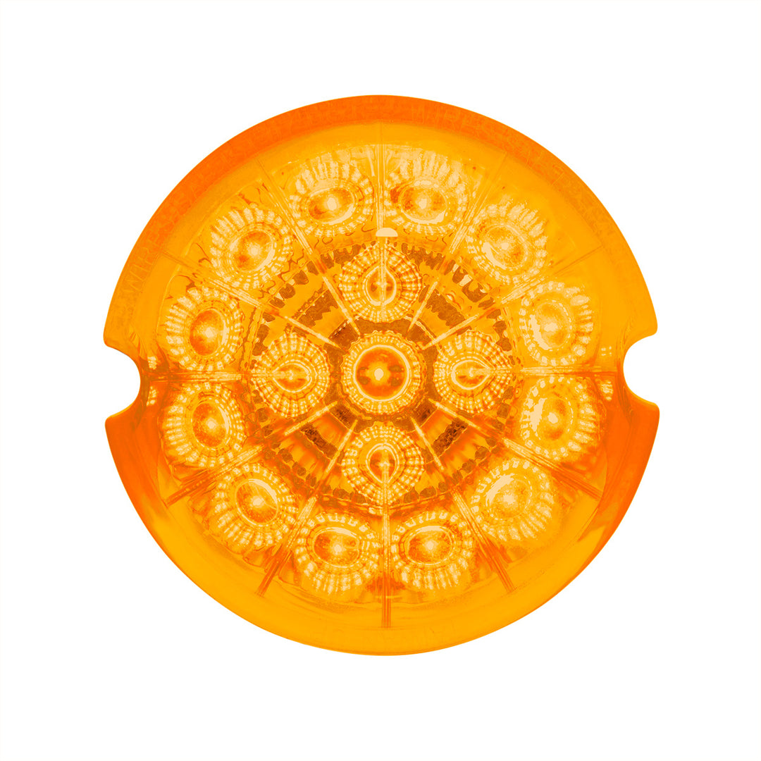 17 LED Dual Function Reflector Cab Light - Amber LED/Amber Lens (Bulk)