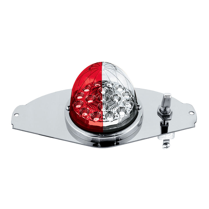 304 Stainless Steel Above Door Dome Light Kit W/ 17 LED Double Fury Watermelon For 2008-2017 FL Cascadia - Red &amp; White LED