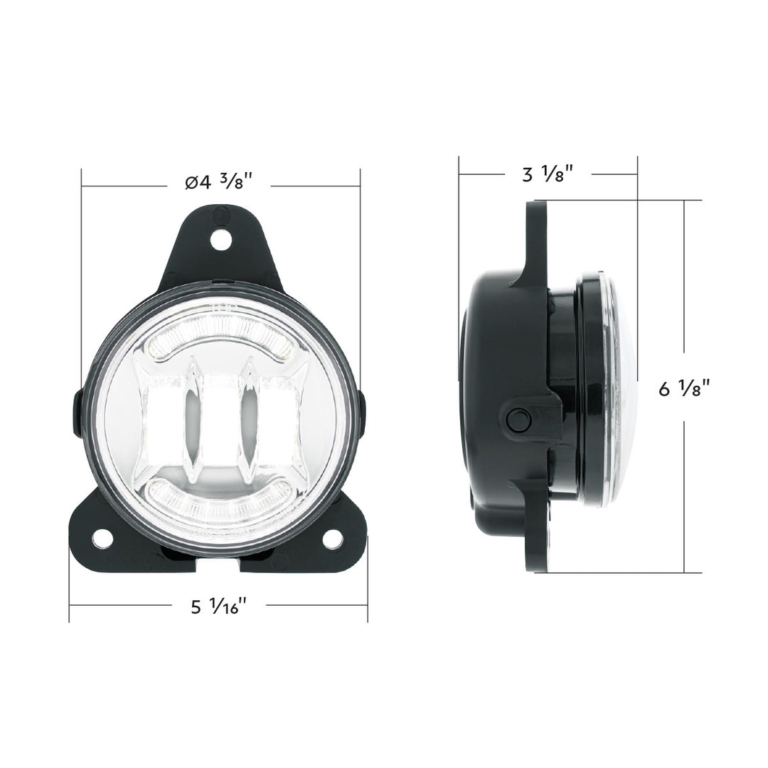 Chrome 6 LED Competition Series Projector Fog Light For 2018-2024 Volvo VNR