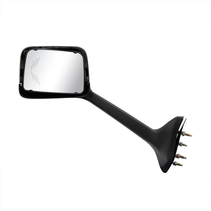 Chrome Plastic Hood Mirror Assembly With Sequential LED Turn Signals For 2018-2024 International LT - Driver
