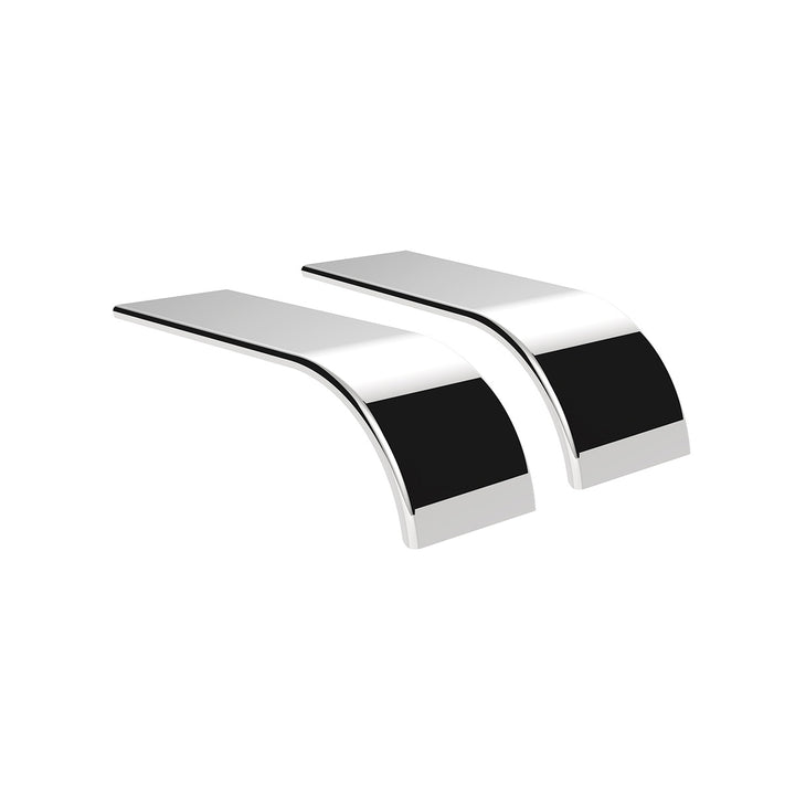80" 430 Stainless Steel (16ga) Roll Formed Edge Smooth Half Fender - Stainless Steel Series (Pair)