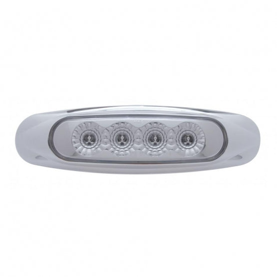 4 LED Reflector Light (Clearance/Marker) - Amber LED/Clear Lens (Bulk)