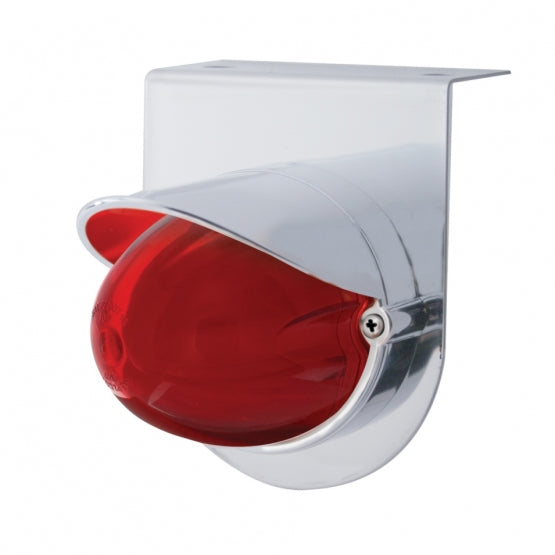 Stainless Light Bracket With 9 LED Dual Function Watermelon GloLight &amp; Visor - Red LED/Red Lens