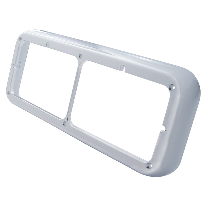 Chrome Plastic Rectangular Dual 4" x 6" Headlight Bezel