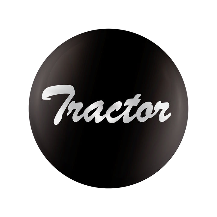 "Tractor" Glossy Air Valve Knob Candy Color Sticker - Glossy Black